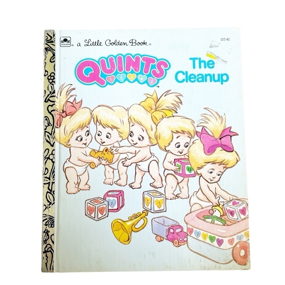 Quints The Cleanup Vintage Little Golden Book 1990 Bundle & Save